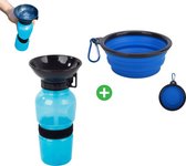 Bouteille portable pour chien - Filtre inclus - 550 ML - Bleu - Bouteille d'eau - Bouteille d'eau pour chien - Sur la route - Bouteille pour chien - Voiture - Forêt - Promenade
