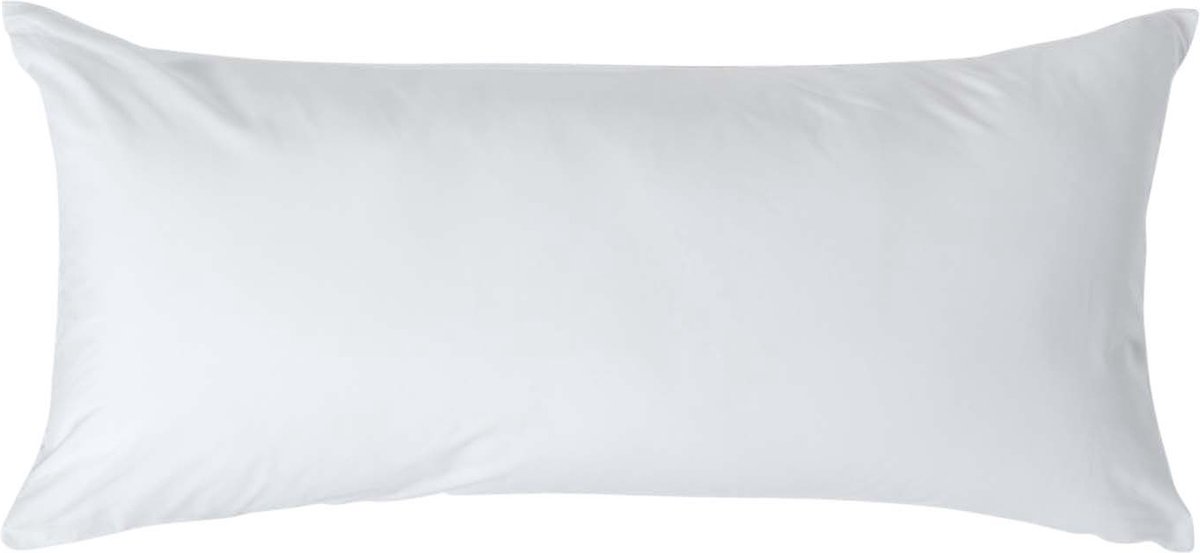 Homescapes Kussensloop 40x80 cm – Wit – 100% Egyptisch Perkal Katoen – 200 TC