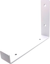 Maison DAM - Plankdrager L vorm up - Wandsteun – 20cm – Wit - Incl. bevestigingsmateriaal + schroefbit