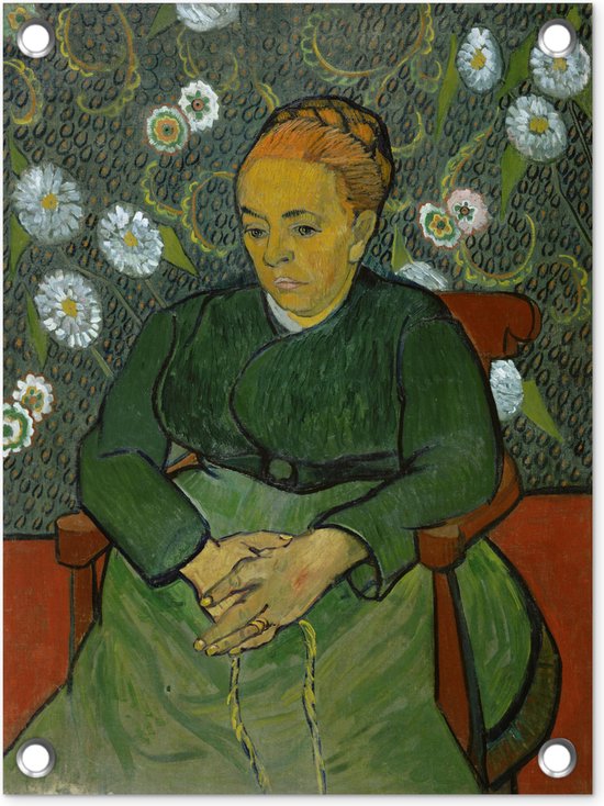 Tuin decoratie La berceuse (portret van Madame Roulin) - Vincent van Gogh - 30x40 cm - Tuindoek - Buitenposter