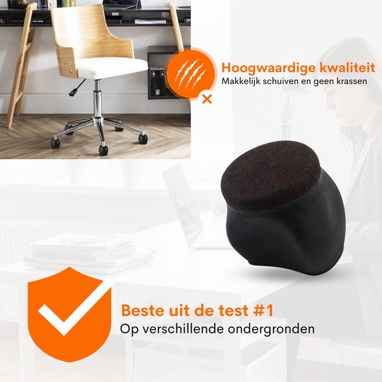 Anyke Bureaustoel, zwenkwielen, vervangende wielen om