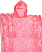 Regenponcho kinderen - wegwerp - roze - 63 x 70 cm - regenkleding