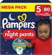 Pampers - Pantalons de nuit - Taille 5 - Mega Pack - 80 pièces - 12/17 KG