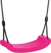 DICE - kunststof schommelzitje - roze - zwart touw
