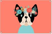 Posters de jardin Chien - Fleurs - Kroon - 90x60 cm