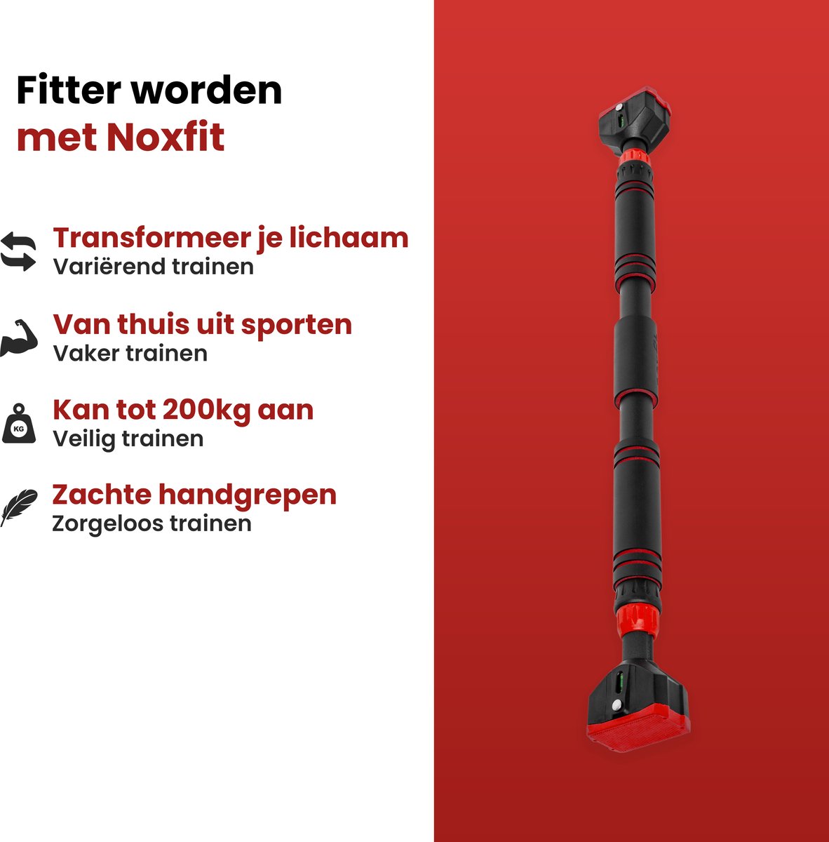 zkv goods Noxfit Pull Up Bar - Optrekstang Deur thumbnail 3