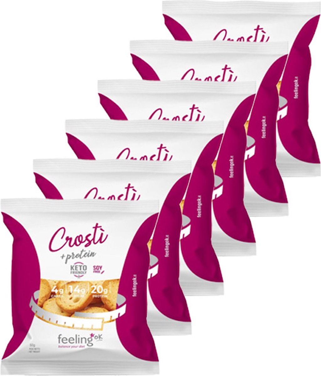 Feeling OK | Crosti Toastjes Kaas | 6 stuks | 6 x 50 gram