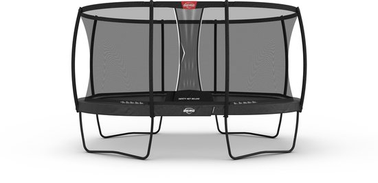 BERG Grand Champion Regular Trampoline - 470 cm - Ovaal - AirFlow Pro Springdoek - TwinSpring - Grijs - incl. Veiligheidsnet deluxe