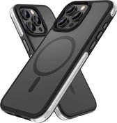 IYUPP Bumper - Geschikt voor Apple iPhone 15 Pro Max Hoesje - Geschikt voor MagSafe - Zwart - Shockproof