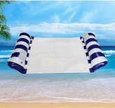 Huntex Drijvende Water Hangmat - Donkerblauw/Wit