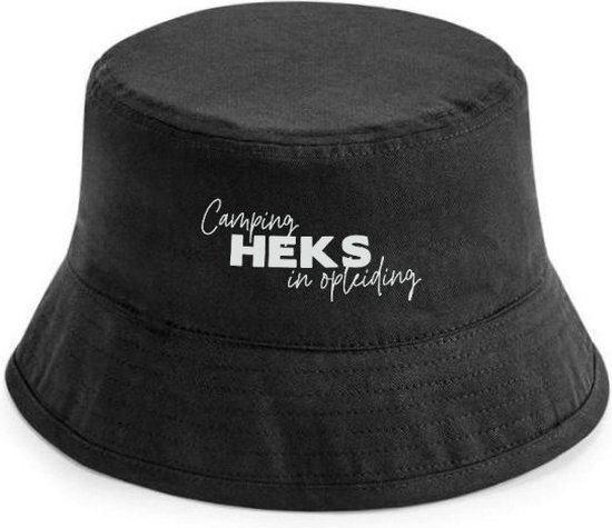 Foto: Camping heks in opleiding bucket hat heren bucket hat dames festival accessoires vissershoedje bucket hat zwart bucket hoed vissershoedje heren vissershoedje dames bucket hat man bucket hat vrouw festival outfit