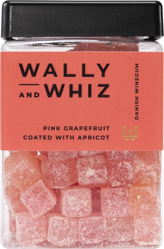 Foto: Wally whiz vegan winegum pompelmoes smaak met abrikoospoeder 240g
