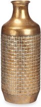 Giftdecor Bloemenvaas Antique Roman - goud - metaal - D16 x H42 cm - Design vaas met historisch karakter