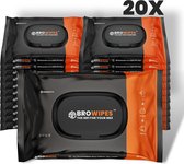 Broducts | BROWIPES™ | XXL MAXI PACK | Vochtig Toiletpapier voor mannen | 20 x 40 doorspoelbare wipes