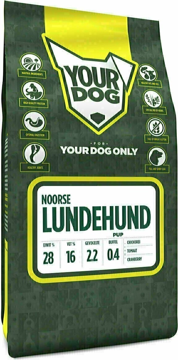 Yourdog Noorse lundehund Rasspecifiek Puppy Hondenvoer 6kg