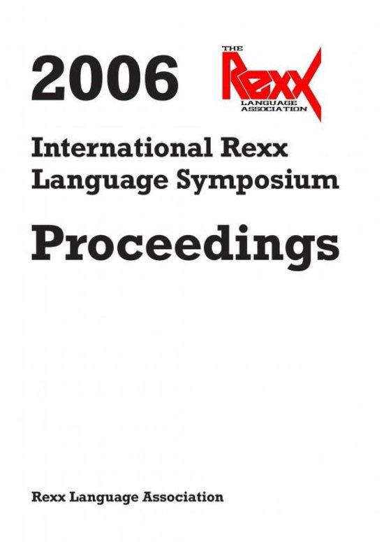 2006 International Rexx Language Symposium Proceedings - cover
