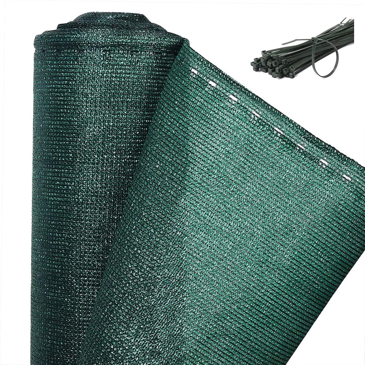 BukkitBow Privacy Scherm Groen 150g m² Schaduwend: 85% Temperatuurbestendig Inclusief Kabelbinders 1.8x10m