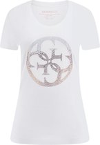 Guess SS CN 4G Logo Tee Dames T-Shirt - Wit - Maat M