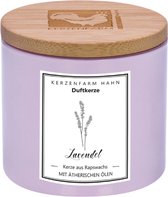 Kerzenfarm Lavendelgeur Geurkaars in Glas - Koolzaadwas - Lila - Langdurige Brandtijd - Natuurlijke Etherische Oliën - Hoogwaardig Design
