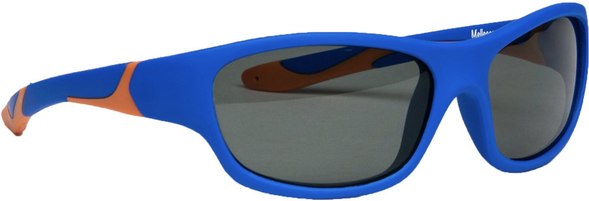 Melleson Eyewear - Kinderzonnebril Kris 3-7 jaar - Blauw Oranje - 100% UV-A en UV-B Bescherming - Inclusief Microvezel Pouch