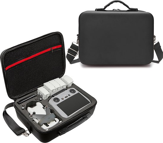 Foto: Yono koffer geschikt voor dji mini 4 pro hard case opberghoes tas voor drone en accessoires zwart