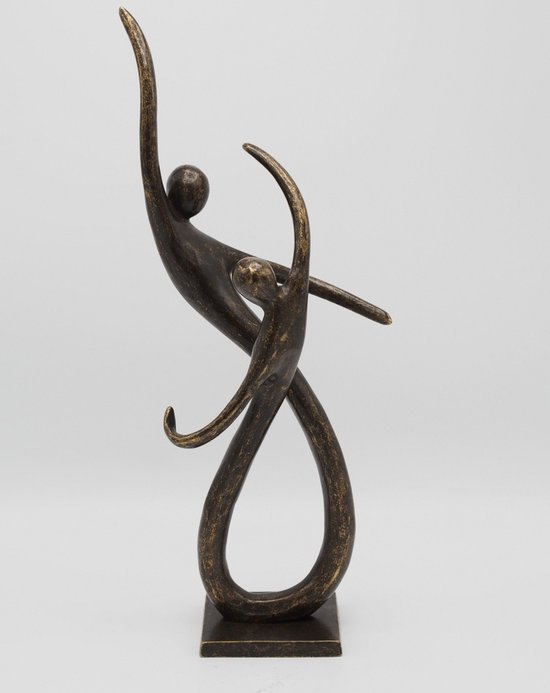 Brons beeld - Modern danspaar - Bronzartes - 47 cm hoog
