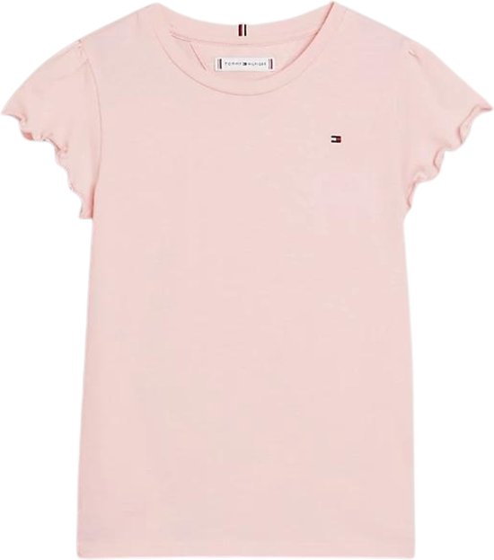 Tommy Hilfiger ESSENTIAL RUFFLE SLEEVE TOP S/ S Top Filles - Pink - Taille 12
