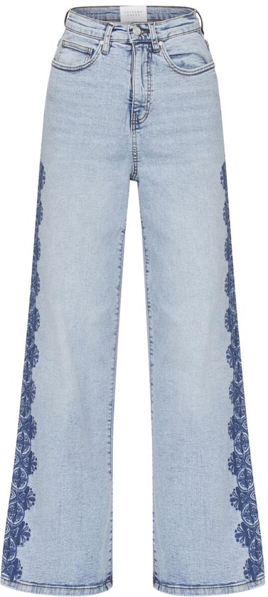 SisterS point Jeans Owi W Je6 17012 L.blue Wash/navy Dames Maat - S