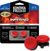 KontrolFreek FPS Freek Inferno Rood - Performance Thumbsticks / Thumbgrips voor Playstation 5 (PS5) en Playstation 4 (PS4) - 2 high-rise concave