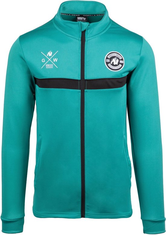 Gorilla Wear Vernon Trainingsjas - Track Jacket - Groen/Blauw - XL