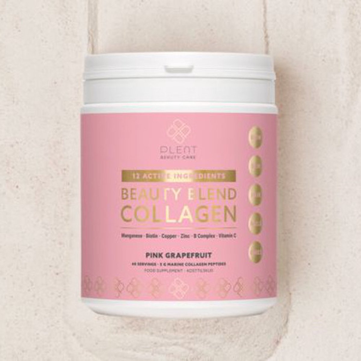 Goedkoopste Plent Beauty Care - Beauty Blend Viscollageen - Pink Grapefruit - 40 doseringen - Met 12 actieve ingrediënten ter ondersteuning van huid, haar, nagels en botten