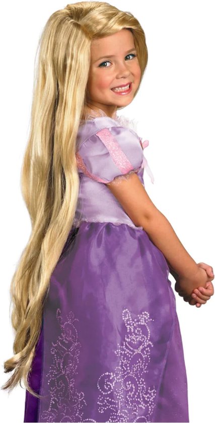 DISNEY Prinses - TANGLED, Rapunzel Wig, Maat One Size Kind, Meisjes