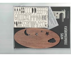 naambord hout met witte letters - babykamer - kinderkamer - zelf maken - Vintiun