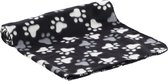 Flamingo Esma - Deken Honden;katten - Fleece Deken Esma Zwart Poot 100x150cm - 1st