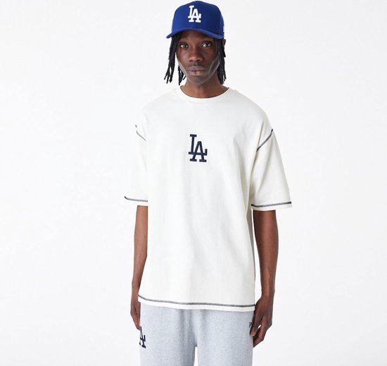 New Era Mlb World Series Los Angeles Dodgers T-shirt Met Korte Mouwen Wit M Man