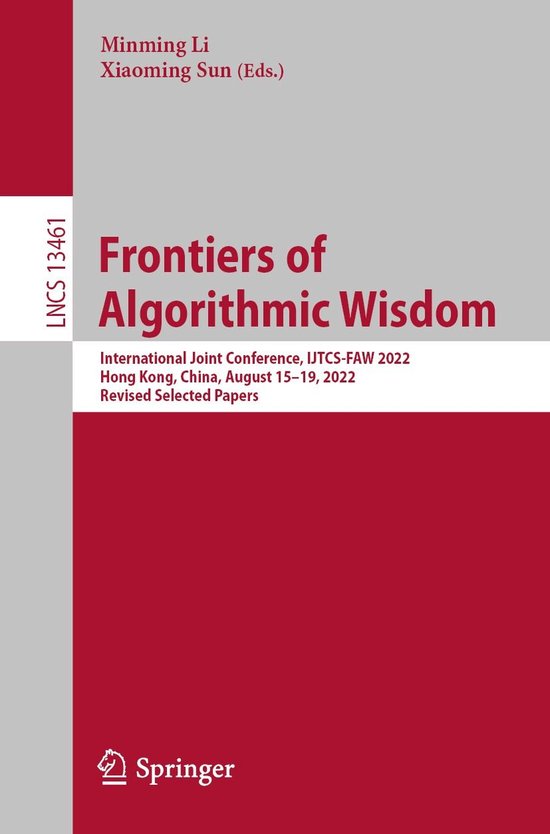 Springer Nature Proceedings Computer Science - Frontiers of  ... - cover