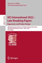 Lecture Notes in Computer Science 13522 - HCI International 2022 – Late Breaking Papers: Ergonomics and Product Design