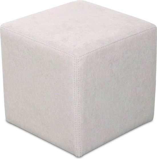 Cube d'assise 42 cm, pouf de haute qualité, pouf facile d'entretien, pouf, pouf avec seulement 4 kg, cube d'assise comme option d'assise parfaite (Coral_17)