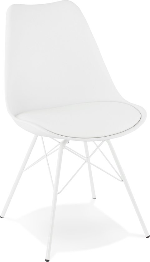 Alterego Design stoel 'BYBLOS' wit industriële stijl
