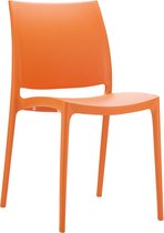 Alterego Designstoel 'ENZO' van oranje kunststof