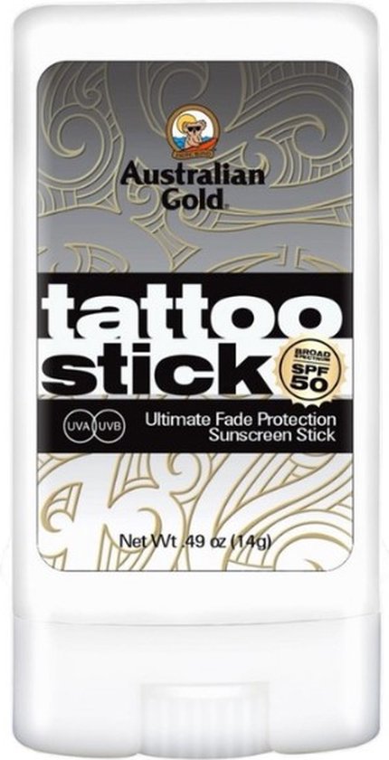 Australian Gold SPF50 Tattoo Stick - 14 gr - zonnebrandcrème