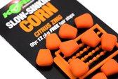 Korda Slow Sinking Corn 12pcs (free Hair stops) - Smaak : Citrus Zing Orange