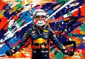 Poster Max Verstappen - Red Bull Racing - 2024 - Formule 1 - F1 - Auto Kunst - Cadeau - A2 - 60x42 - Wanddecoratie - Hoogwaardig glans - Geschikt om in te lijsten