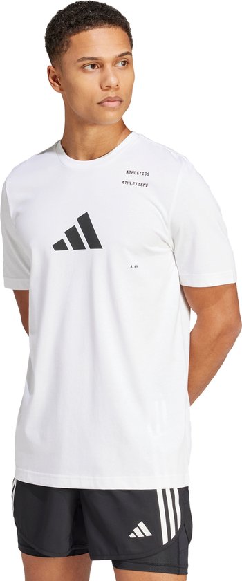 adidas Performance Athletics Category Graphic T-shirt - Heren - Wit- XS |  bol