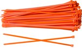 Kortpack - Kabelbinders/ Tyraps - 200mm lang x 2.5mm breed - Oranje - 1000 stuks - Treksterkte: 8.1kg - Bundeldiameter: 53mm - (099.0415)