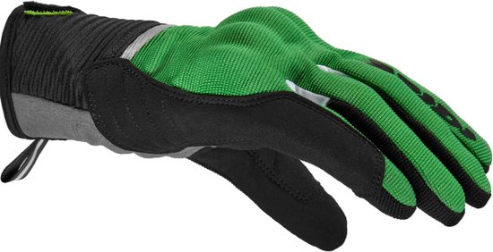 SPIDI FLASH CE BLACK KAWASAKI GREEN GLOVES L - Maat L - Handschoen