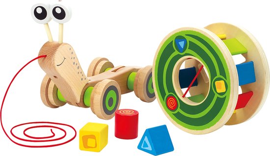 Hape Houten Walk-A-Long Slak Trekdier
