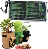 UniEgg® Tapis de culture avec sac de culture 35 cm - tapis chauffant pour plantes - 25 x 50 cm - graines - boutures - pousses - convient également pour les terrariums - étanche aux éclaboussures - 17 watts - sans contrôleur