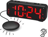MORIC - F1089 - Wekker Digital pour Chambre - Malentendant - Dual alarme - Wit