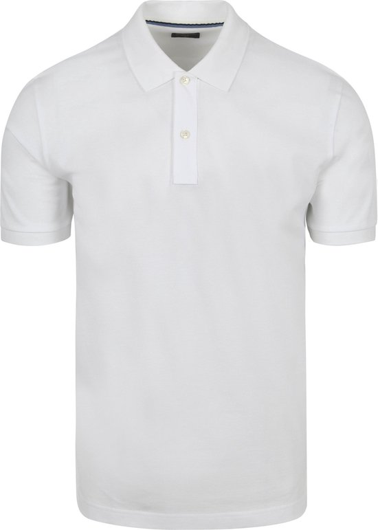 OLYMP - Poloshirt Piqué Wit - Modern-fit - Heren Poloshirt Maat XL
